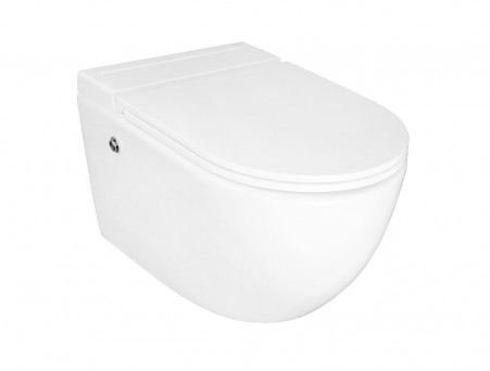 Унитаз Импульсный «Azario» Подвесной, Микролифт, Полукруглый, 360x570x375мм (AZ-102C)