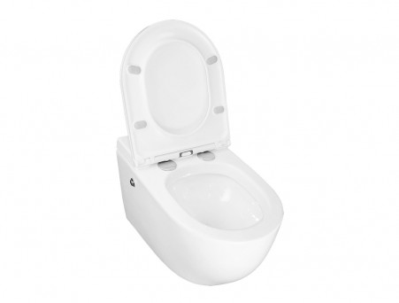 Унитаз Импульсный «Azario» Подвесной, Микролифт, Полукруглый, 360x570x375мм (AZ-102C)