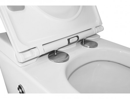 Унитаз Импульсный «Azario» Подвесной, Микролифт, Полукруглый, 360x570x450мм (AZ-102)