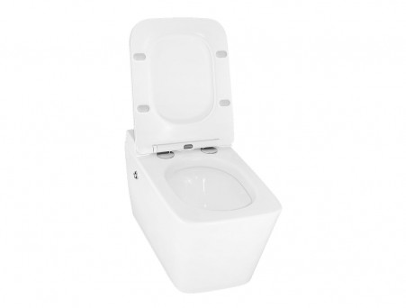 Унитаз Импульсный «Azario» Подвесной, Микролифт, Квадратный, 360x590x380мм (AZ-101C)