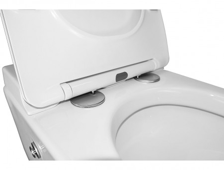 Унитаз Импульсный «Azario» Подвесной, Микролифт, Квадратный, 360x590x380мм (AZ-101C)