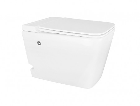 Унитаз Импульсный «Azario» Подвесной, Микролифт, Квадратный, 360x590x440мм (AZ-101 A)