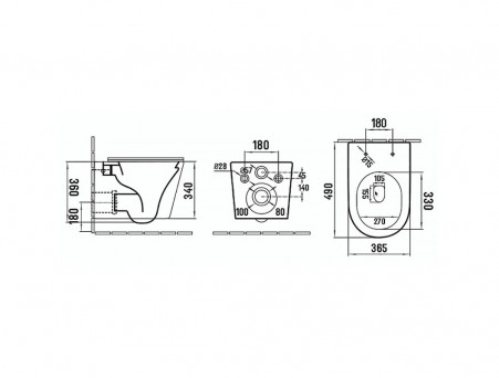 Подвесной Унитаз «Azario» Atrio, Безободковый, Микролифт, 490x365x360 (AZ-2330)