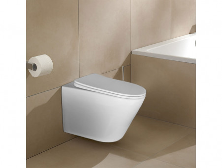 Подвесной Унитаз «Azario» Atrio, Безободковый, Микролифт, 490x365x360 (AZ-2330)