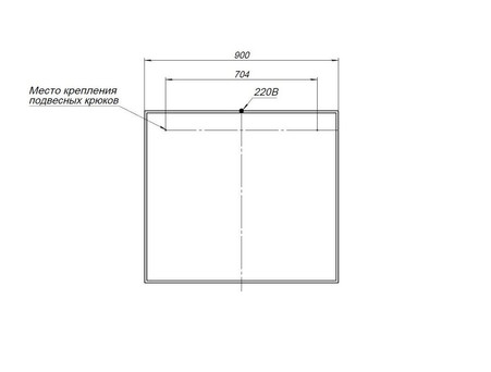Зеркало «Aquanet» Nova Lite 90 Дуб Рошелье Led (00242263)