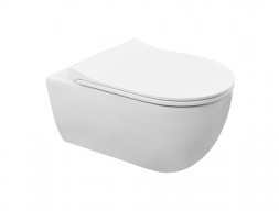 Подвесной Унитаз «Azario» Ferio, Безободковый, Микролифт, 545x330x360 (87565)