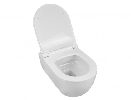 Подвесной Унитаз «Azario» Ferio, Безободковый, Микролифт, 545x330x360 (87565)