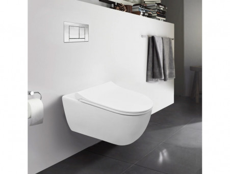 Подвесной Унитаз «Azario» Ferio, Безободковый, Микролифт, 545x330x360 (87565)