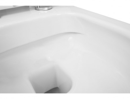 Подвесной Унитаз «Azario» Ferio, Безободковый, Микролифт, 545x330x360 (87565)