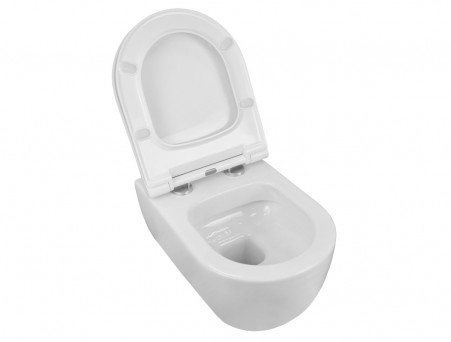 Подвесной Унитаз «Azario» Ferio, Безободковый, Микролифт, 545x330x360 (87565)