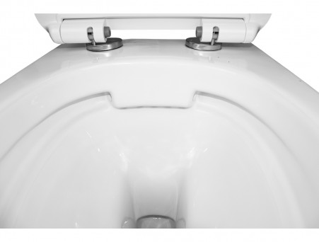 Подвесной Унитаз «Azario» Fretta Round, Безободковый, Микролифт, 485x365x360 (AZ-2617E)