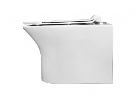 Подвесной Унитаз «Azario» Fretta Round, Безободковый, Микролифт, 485x365x360 (AZ-2617E)