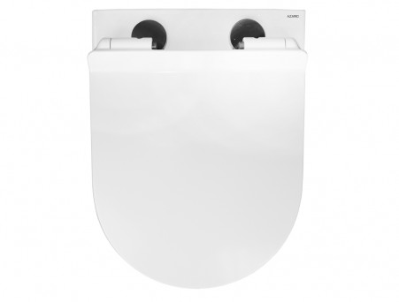 Подвесной Унитаз «Azario» Fretta Round, Безободковый, Микролифт, 485x365x360 (AZ-2617E)