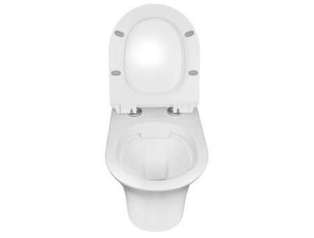 Подвесной Унитаз «Azario» Fretta Round, Безободковый, Микролифт, 485x365x360 (AZ-2617E)