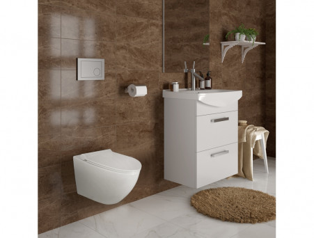 Подвесной Унитаз «Azario» Geno, Безободковый, Микролифт, 490x360x360 (AZ2196D)