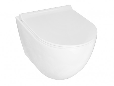 Подвесной Унитаз «Azario» Geno, Безободковый, Микролифт, 490x360x360 (AZ2196D)