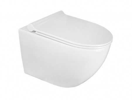 Подвесной Унитаз «Azario» Geno, Безободковый, Микролифт, 490x360x360 (AZ2196D)