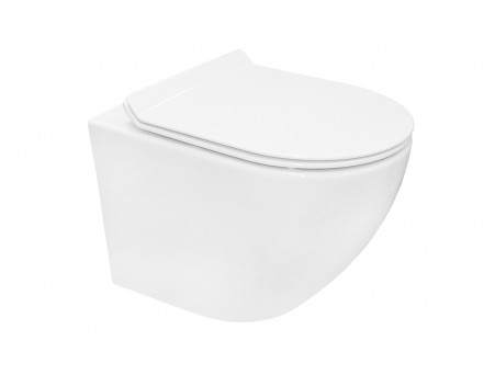 Подвесной Унитаз «Azario» Grado, Антивсплеск, Микролифт, 490x360x370 (AZ-0046-UQ)