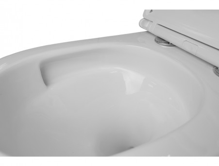 Подвесной Унитаз «Azario» Grado, Безободковый, Микролифт, 490x360x370 (AZ-0046-UQ3)