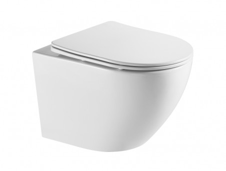 Подвесной Унитаз «Azario» Grado, Безободковый, Микролифт, 490x360x370 (AZ-0046-UQ3)