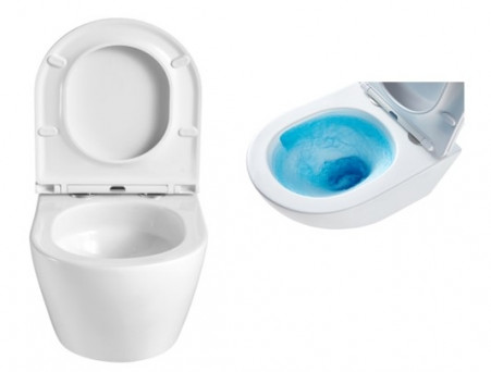 Подвесной Унитаз «Azario» Grado, Безободковый, Микролифт, 490x360x370 (AZ-0046-UQ3)