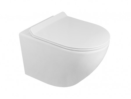 Подвесной Унитаз «Azario» Grado, Безободковый, Микролифт, 490x360x370 (AZ-0046N)