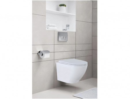 Подвесной Унитаз «Azario» Grado, Безободковый, Микролифт, 490x360x370 (AZ-0046N)