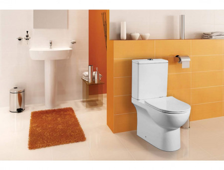Унитаз-Компакт «Azario» Ambra Напольный, Безободковый, Микролифт, 645x815x360 (AZ-848)