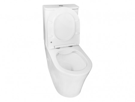 Унитаз-Компакт «Azario» Anteo Round Напольный, Безободковый, Микролифт, 630x820x385 (AZ-1219A)