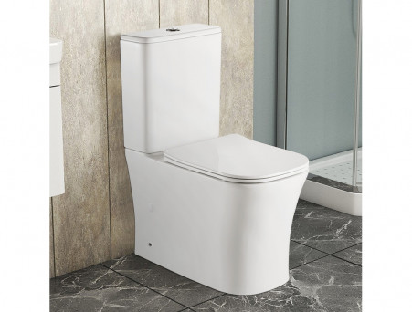 Унитаз-Компакт «Azario» Anteo Square Напольный, Безободковый, Микролифт, 630x820x385 (AZ-1218A)