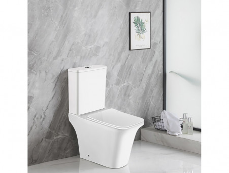 Унитаз-Компакт «Azario» Avero Напольный, Безободковый, Микролифт, 660x820x360 (AZ-3121)
