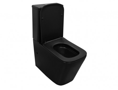 Унитаз-Компакт «Azario» Black King Напольный, Безободковый, Микролифт, 640x810x370 (AZ-8303D)