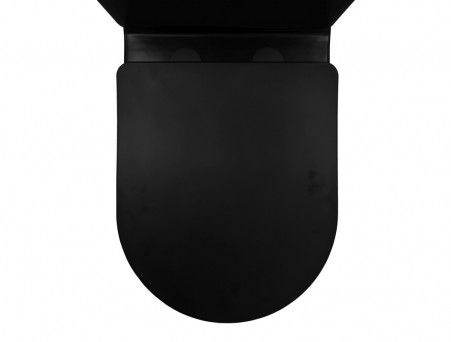 Унитаз-Компакт «Azario» Black Queen Напольный, Безободковый, Микролифт, 605x800x370 (AZ-8380)