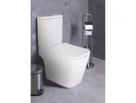 Унитаз-Компакт «Azario» Ferra Напольный, Безободковый, Микролифт, 650x785x365 (AZ-1015)
