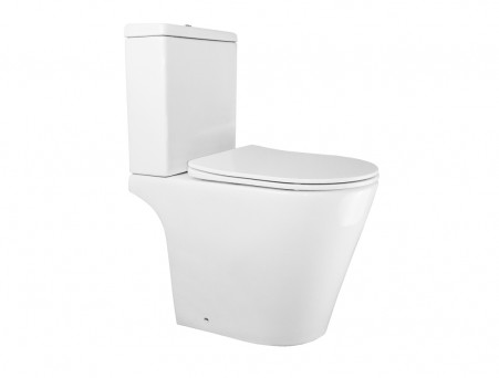 Унитаз-Компакт «Azario» Flin Напольный, Безободковый, Микролифт, 590x790x365 (AZ-1363C)