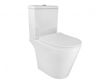 Унитаз-Компакт «Azario» Flin Напольный, Безободковый, Микролифт, 590x790x365 (AZ-1363C)