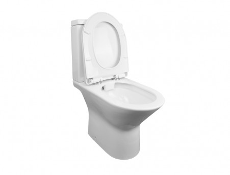 Унитаз-Компакт «Azario» Fretta New Напольный, Безободковый, Микролифт, 615x790x370 (AZ-1223B)