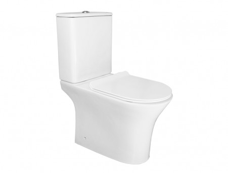 Унитаз-Компакт «Azario» Fretta Round, Безободковый с Бачком, Микролифт, 650x770x340 (AZ-1217 + AZ-1216)