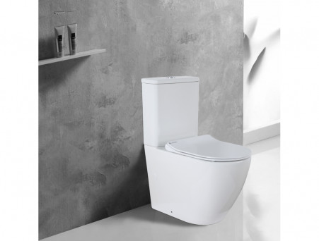 Унитаз-Компакт «Azario» Grado, Безободковый с Бачком, Микролифт, 665x845x380 (AZ-2141)