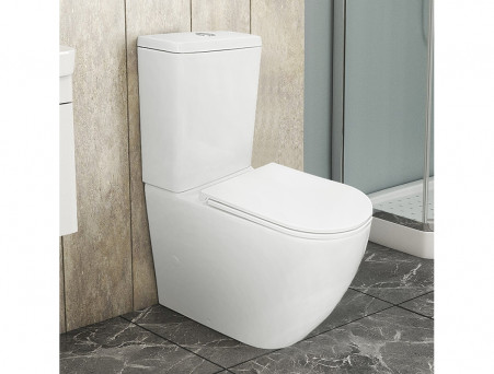 Унитаз-Компакт «Azario» Grado, Безободковый с Бачком, Микролифт, 665x845x380 (AZ-2141 UQ1)