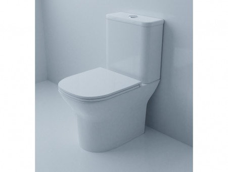 Унитаз-Компакт «Azario» Iris Напольный, Безободковый, Микролифт, 600x775x380 (AZ 8353)