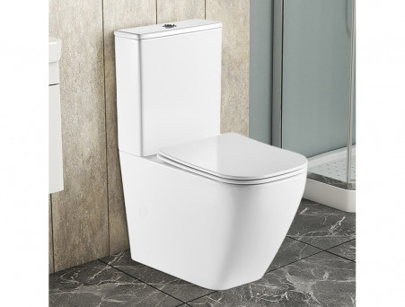 Унитаз-Компакт «Azario» Levanto, Безободковый с Бачком, Микролифт, 620x830x380 (AZ-1228A)