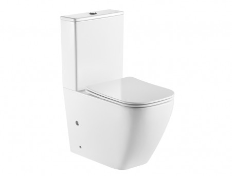 Унитаз-Компакт «Azario» Levanto, Безободковый с Бачком, Микролифт, 620x830x380 (AZ-1228A)