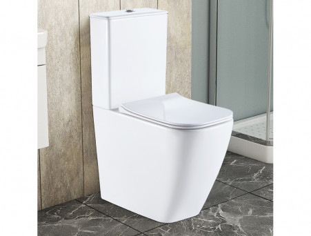 Унитаз-Компакт «Azario» Mirada S, Безободковый с Бачком, Микролифт, 620x920x385 (AZ-1288A)