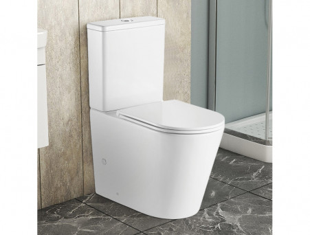 Унитаз-Компакт «Azario» Vetro, Безободковый с Бачком, Микролифт, 605x825x380 (AZ-2149- UQ)