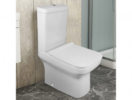 Унитаз-Компакт «Creo Ceramique» Arles Напольный, Безободковый, Микролифт, 650x820x370 (AS1003+AS1002R)