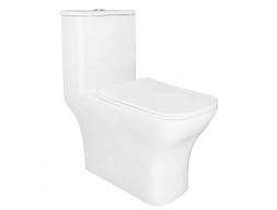 Унитаз-Моноблок «Azario» Lodi Напольный, Безободковый, Микролифт, 665x750x350 (AZ-8617)