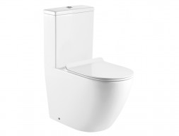 Унитаз-Моноблок «Azario» Morano, Безободковый с Смывным Механизмом, Микролифт, 680x830x370 (AZ-1001-G)