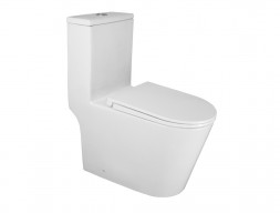 Унитаз-Моноблок «Azario» Scala Напольный, Безободковый, Микролифт, 690x790x360 (AZ-8101)