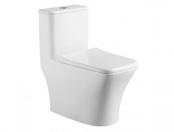 Унитаз-Моноблок «Azario» Teano Напольный, Безободковый, Микролифт, 695x740x370 (AZ-8621)